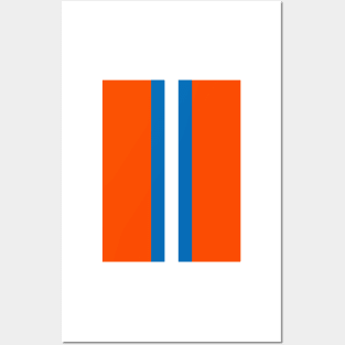 Retro American Basketball Stripes New York, Orange, Blue, White Posters and Art